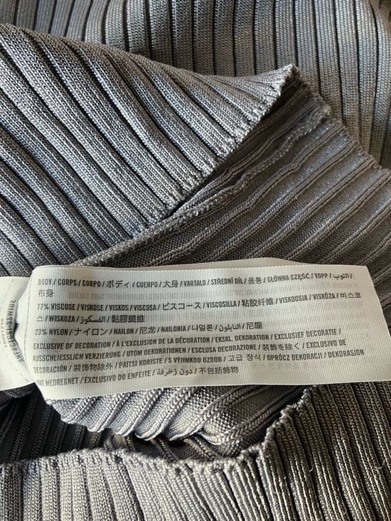 Abercrombie & Fitch Gloss Slashneck Sweater Size L Blue Ribbed Boatneck Knit Top - Picture 8 of 11